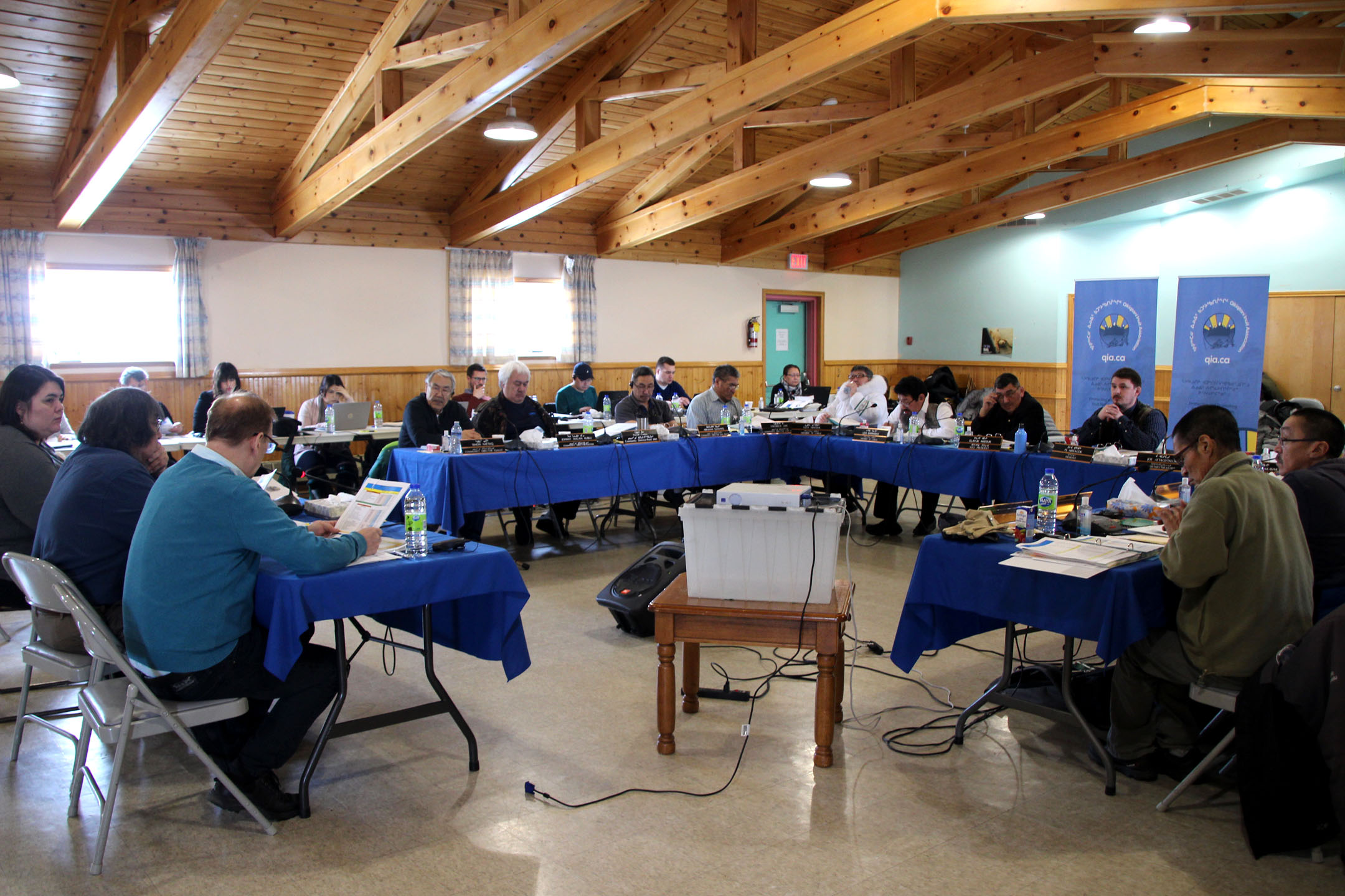 The Qikiqtani Inuit Association described plans for Tallurutiup Imanga IIBA negotiations at a board meeting in Iqaluit, Feb. 28. (PHOTO BY BETH BROWN)
