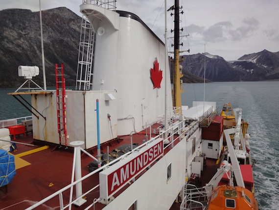Someday the Canadian Coast Guard’s icebreakers— like the Amundsen— may be armed as a way to bolster Arctic sovereignty. (PHOTO BY JANE GEORGE)