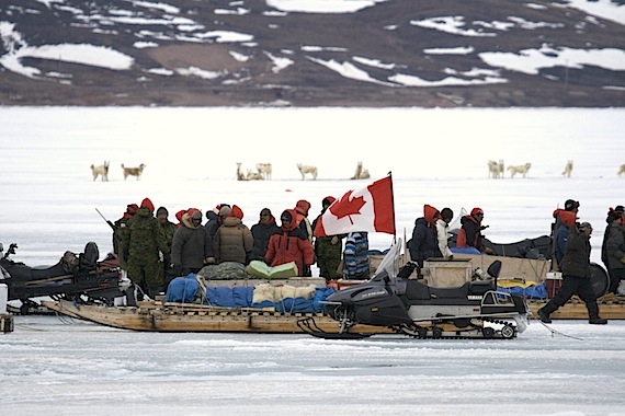 Canadian Rangers from Arctic Bay return home late in the evening of May 30 after finishing their on-the-land training. (PHOTO BY CLARE KINES)