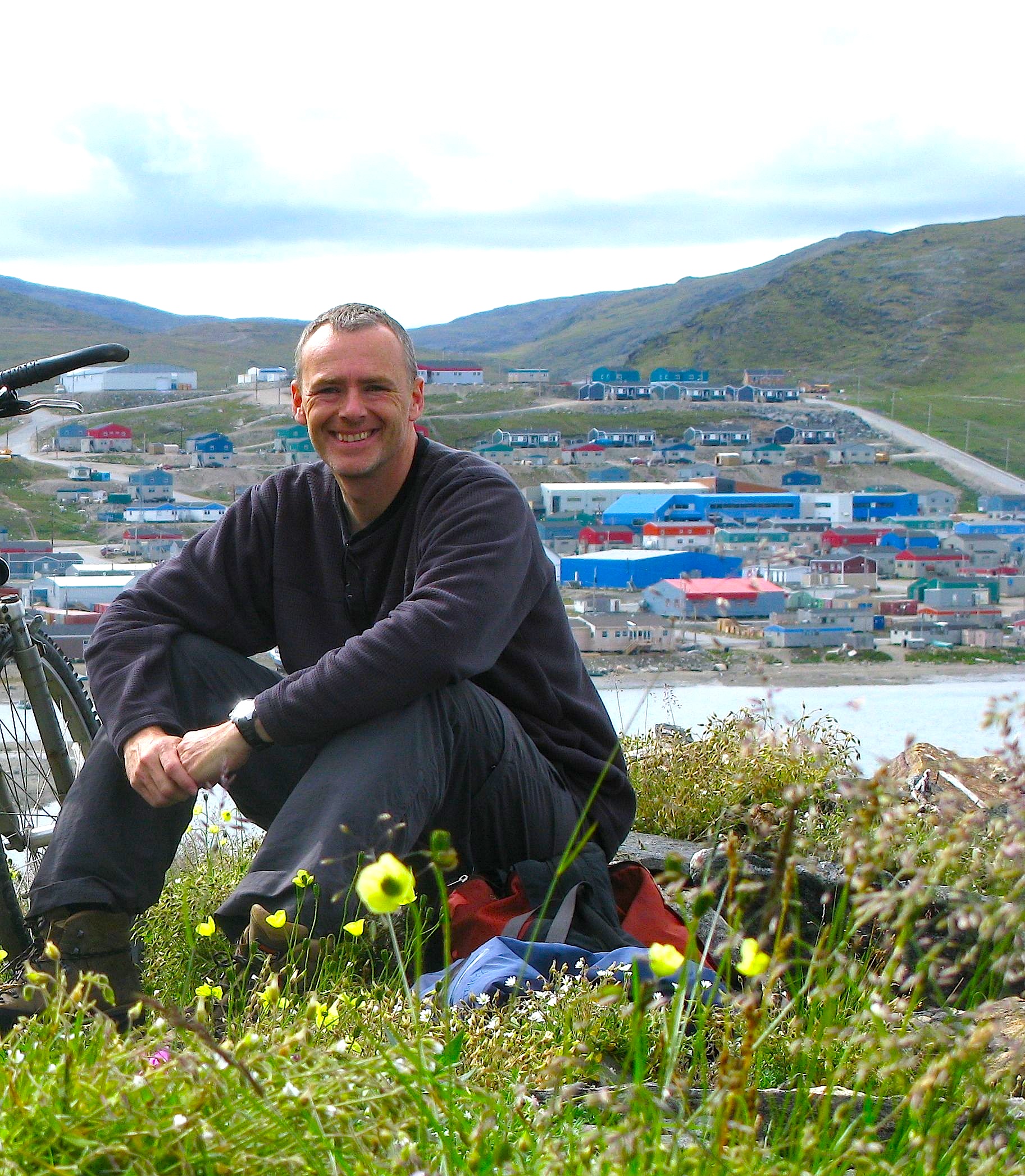 The Québec Solidaire candidate for the Sept. 4 Quebec election, Sylvain Couture, seen here in Salluit, knows Nunavik well, having practiced medicine there for several years. (PHOTO COURTESY OF S. COUTURE)