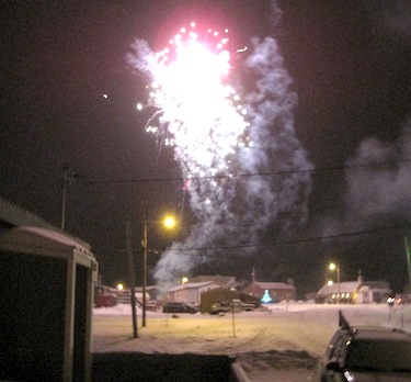 New Year's Eve revellers set off fireworks in Apex this past January 1. (PHOTO COURTESY OF LYNDA GUNN)

 