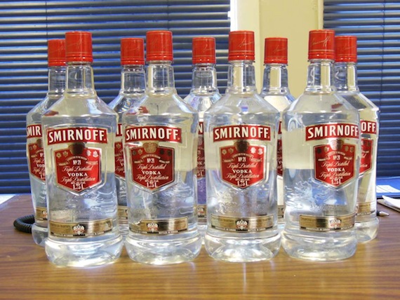 Here's a look at the vodka bottles seized March 27 in Pangnirtung, one of Nunavut's officially dry communities. On a tip from public, members of the RCMP detachment in Pangnirtung went to the airport there, where a March 29 news release said 