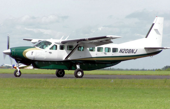 This public domain image shows the type of aircraft that went down in Hudson Bay Sept. 25, a Cessna 208. The RCAF found debris on the morning of Sept. 26 but no sign of the pilot, who was the only occupant of the plane. The owner of the aircraft and the identity of the pilot have not been released. (WIKIMEDIA COMMONS IMAGE)