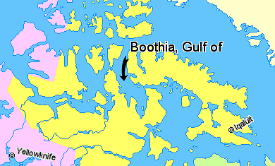 This map shows the location of the Gulf of Boothia. (FILE IMAGE)