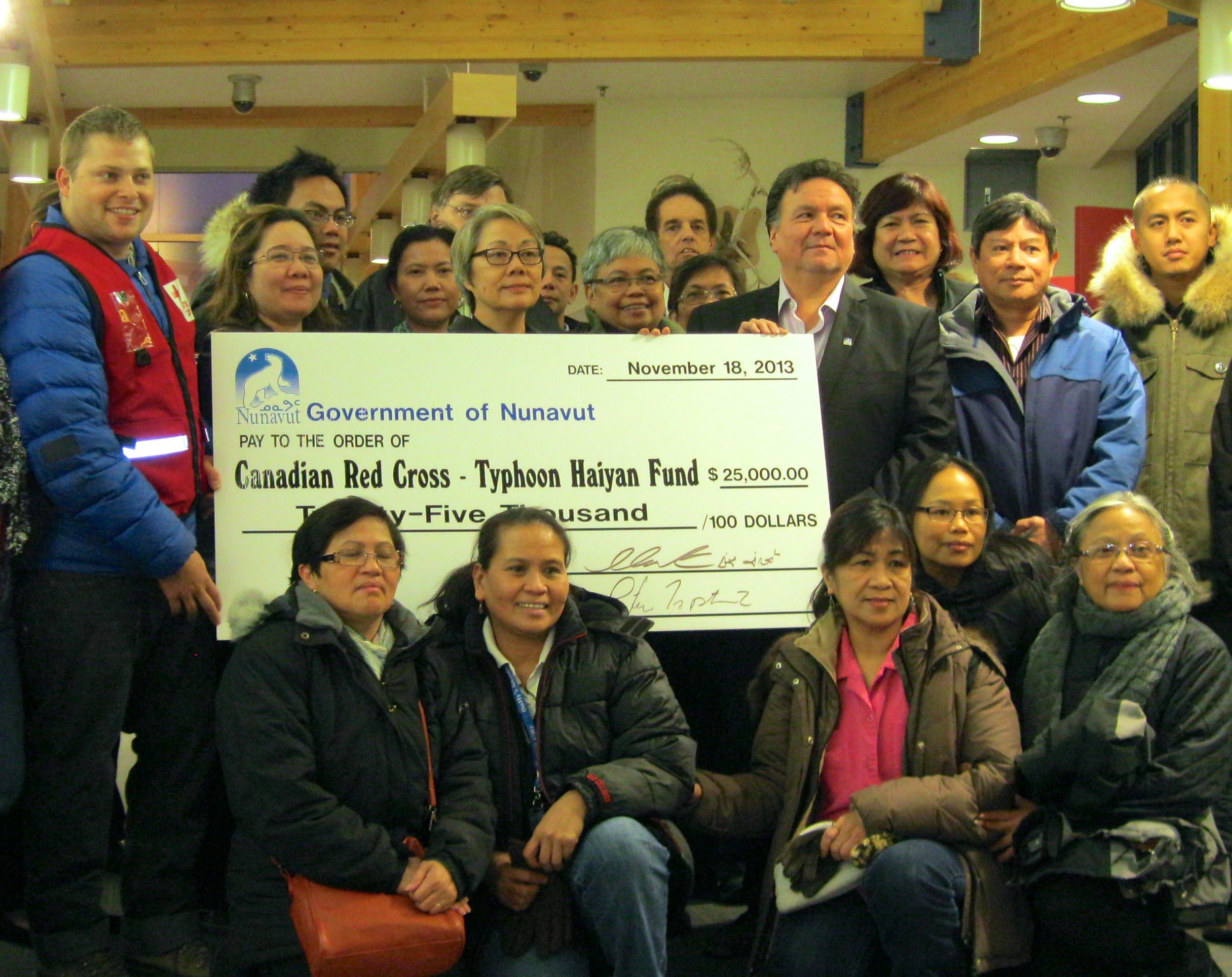 Photo: Nunavut government raises money for Typhoon Haiyan relief ...