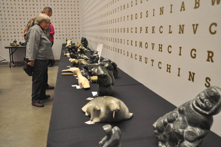 About 100 people attended an Inuit Art Roadshow in Edmonton Feb. 8 at the Art Gallery of Alberta. Long time Inuit art dealer and now semi-retired consultant Nick Lebessis was on hand to give people the news, good and bad, about their artworks. (PHOTO COURTESY ART GALLERY OF ALBERTA)
