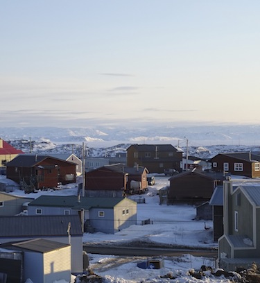 On April 29, Roger Bélanger, his wife and son, six, were among the many residents still behind the barricades in Iqaluit's Happy Valley neighbourhood, which has been under a lockdown since April 28. Bélanger lives close to the house where police engaged in an armed stand-off with a distraught young man. (PHOTO BY JANE GEORGE)