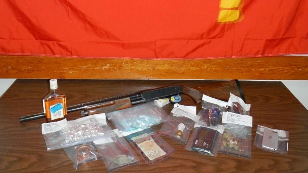 A display of what police in Taloyoak seized April 24. (PHOTO COURTESY OF THE RCMP)