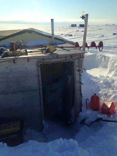 You enter the cabin this way. (PHOTO COURTESY OF S. SAVIKATAAQ)