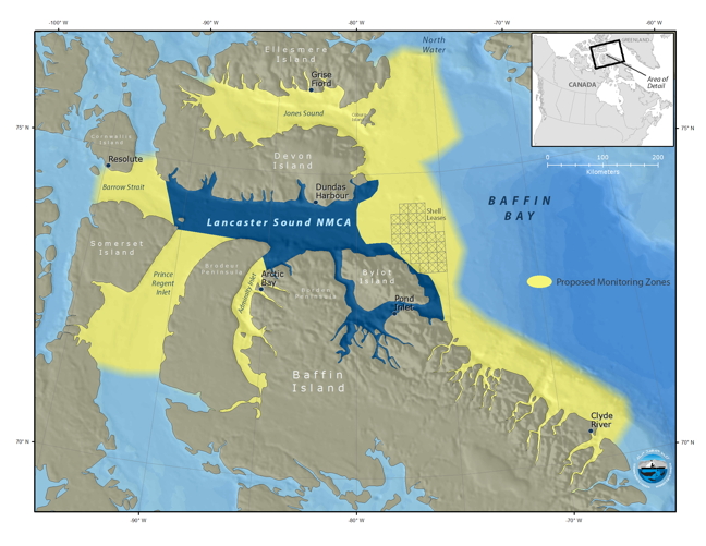 Baffinland's Phase 2 proposal would break ice in the winter in Milne Inlet and Eclipse Sound, which lie within the proposed Lancaster Sound Marine Conservation Area. (FILE IMAGE)