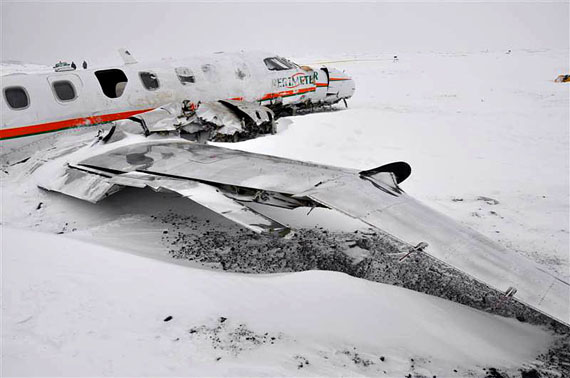 Child safety on commercial aircraft: that's the big theme that emerges from the Transportation Safety Board's investigation report into a Dec. 22, 2012 crash near Sanikiluaq that killed six-month-old Isaac Appaqaq and seriously injured the pilot and co-pilot. The Fairchild Metro 3 turboprop aircraft, operated by Perimeter Aviation, came in too high, too steep, and overshot the runway, the TSB said. The safety board recommends two things: that commercial airlines collect data on the number of infants and young children they carry, and that Transport Canada work with industry to develop mandatory child restraint systems on commercial aircraft in Canada. Read more later on Nunatsiaqonline.ca. (PHOTO COURTESY OF THE TSB)