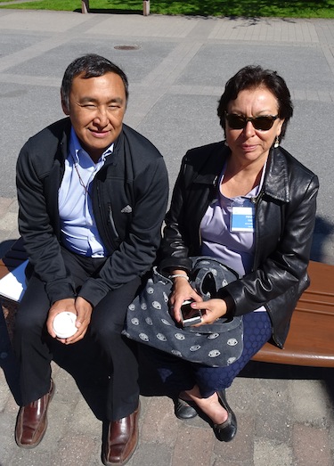 Nunavut Health Minister Paul Okalik and Minnie Grey, executive director of the Nunavik Regional Board of Health and Social Services, are both attending the International Circumpolar Congress on Health in Oulu, Finland this week. (PHOTO BY JANE GEORGE)