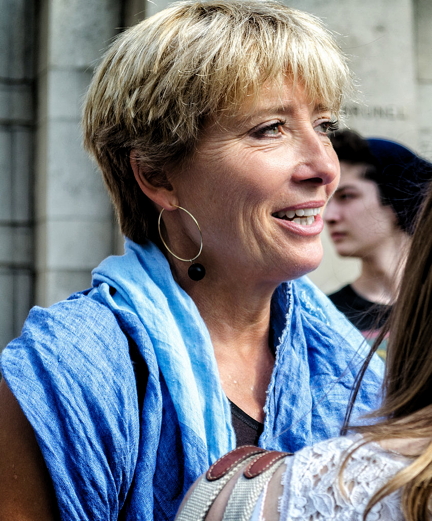 Academy Award-winning actor Emma Thompson, seen here at a climate change march in London in September 2014, recently joined Naomi Klein and David Suzuki in supporting Clyde River's David-vs-Goliath fight against seismic testing off the coast of Baffin Island. (WIKIMEDIA COMMONS PHOTO)