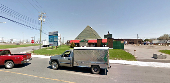 This Google Maps Street View image shows the former restaurant at 695 Orly Avenue, which will be torn down to make way for a new four-storey facility to house Nunavimmiut patients staying in Montreal.