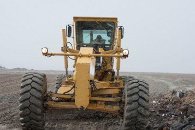 A heavy equipment operator working at Baffinland's Mary River site. (BAFFINLAND PHOTO) 