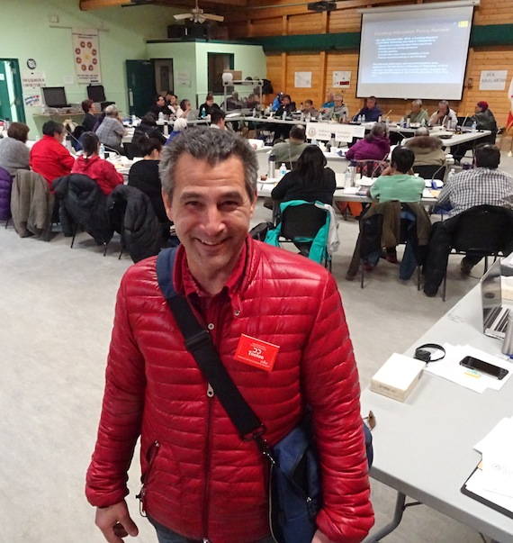 The way it was: Hunter Tootoo smiles during a campaign stop at the Nunavut Association of Municipalities annual general meeting in Cambridge Bay, held just days before the Oct. 19, 2015 federal election. (PHOTO BY JANE GEORGE)