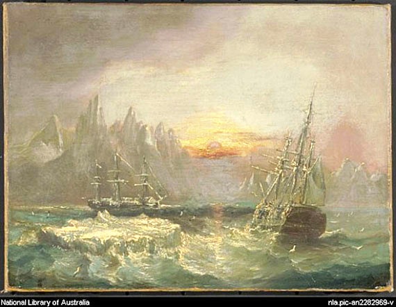 A 19th century artist’s imagined representation of Sir John Franklin’s lost ships, the Erebus and the Terror, which left England in 1845 on an Arctic expedition under the command of Sir John Franklin. (FILE IMAGE)