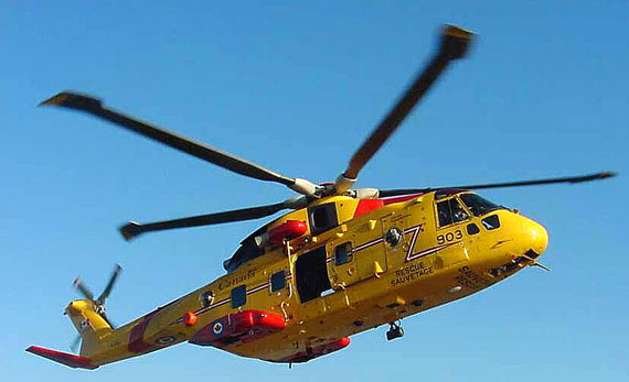 A Canadian Forces' Cormorant helicopter and two Hercules aircraft are involved in a search for a missing 18-year-old kayaker from Cape Dorset. (FILE PHOTO) 