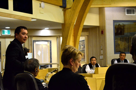 South Baffin MLA David Joanasie rose in the legislative assembly Oct. 25 to complain that a teacher in Cape Dorset threatened to discipline students for speaking Inuktitut in class. But the Cape Dorset District Education Authority says no such policy or practice exists at the school. (FILE PHOTO)