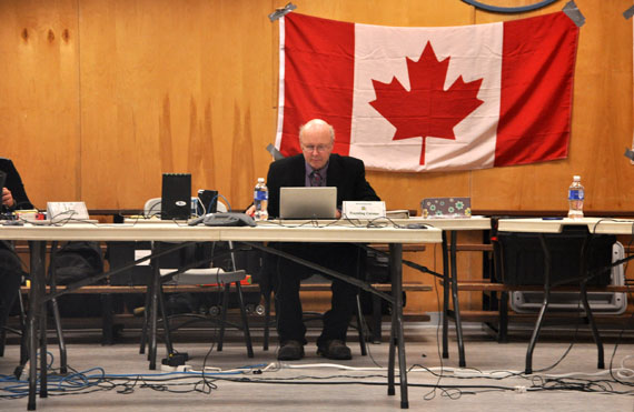 Garth Eggenburger is presiding over the coroner's inquest into the April 2012 death of Baby Makibi Olayuk Akesuk. On Nov. 23, the six-member jury heard witnesses, including three former Cape Dorset nurses, testify that the on-call nurse on the night the baby died breached the GN protocol for dealing with infants in distress. (PHOTO BY THOMAS ROHNER)