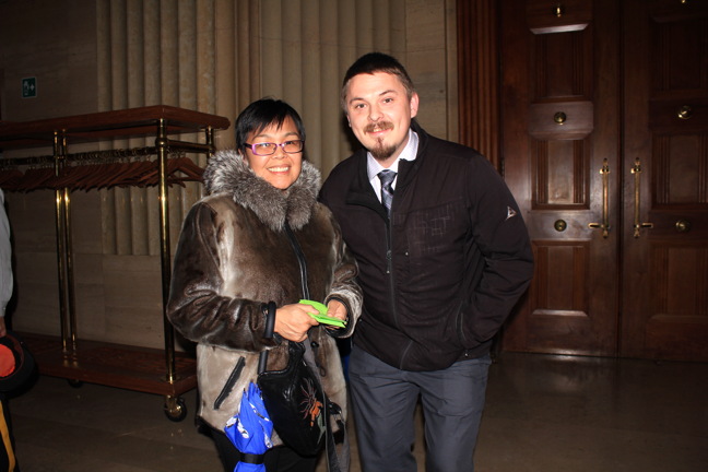 Université d'Ottawa law student Lori Idlout and P.J. Akeeagok, president of the Qikiqtani Inuit Association, in the lobby of the Supreme Court of Canada building in downtown Ottawa Nov. 30. The two were among many Inuit who attended a hearing to determine, once and for all, whether Inuit were properlly consulted, as is their constitutional right, prior to a consortium of companies being given permission to conduct seismic testing off Baffin Island. “There’s a misunderstanding in terms of what adequate consultation means,” Akeeagok said, adding Inuit want development but only if they can be full participants in the process. Said Idlout: “I really wanted to be inside that decision-making process where it feels like some framework will be established to help develop a relationship toward reconciliation between Indigenous people and the Crown.