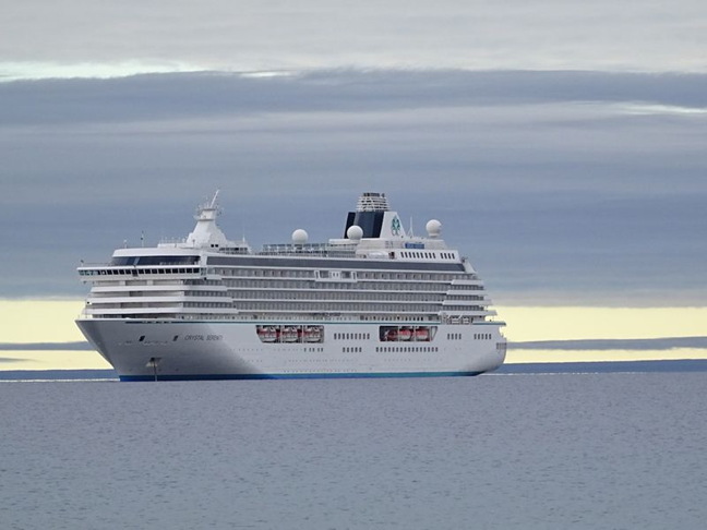 The Crystal Serenity, which stopped in at Cambridge Bay in late August, was the largest ever cruise ship to ply the Northwest Passage. (PHOTO BY JANE GEORGE)