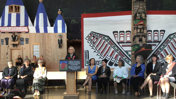 Indigenous and Northern Affairs Minister Carolyn Bennett speaks last August at the launch of the National Inquiry into Missing and Murdered Indigenous Woman in Gatineau, Que. (PHOTO COURTESY OF GOV. OF CANADA)