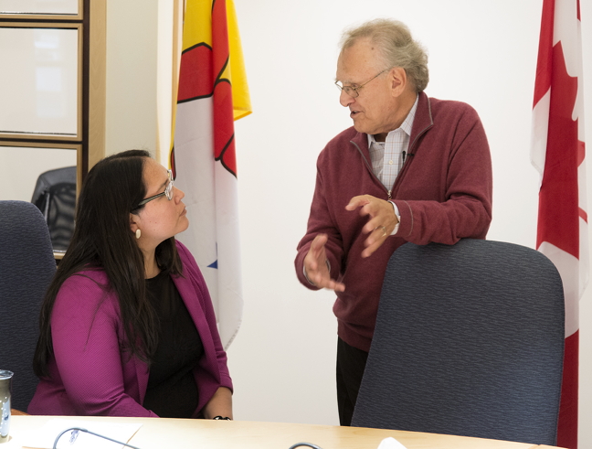 Stephen Lewis speaks with Aluki Kotierk, president of Nunavut Tunngavik Inc.