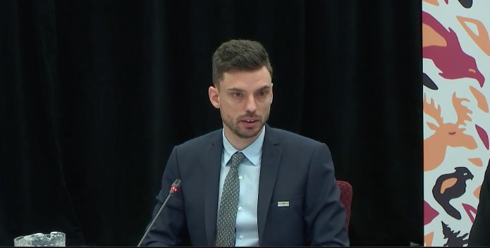 Quebec's deputy ombudsman, Robin Aubut-Fréchette, gives an update on the February 2016 report on Nunavik detention conditions, administration of justice and crime prevention in Nunavik. (SCREEN SHOT)