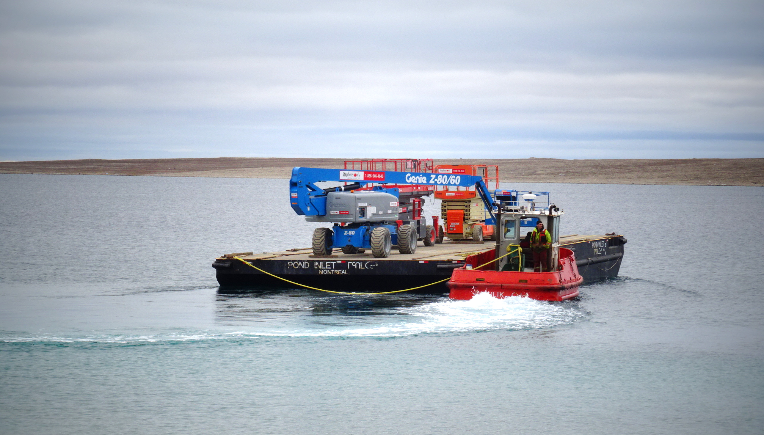 You can find lots of marine shipping activity around Cambridge Bay, which will now be part of an impact assessment project. (PHOTO BY JANE GEORGE)
