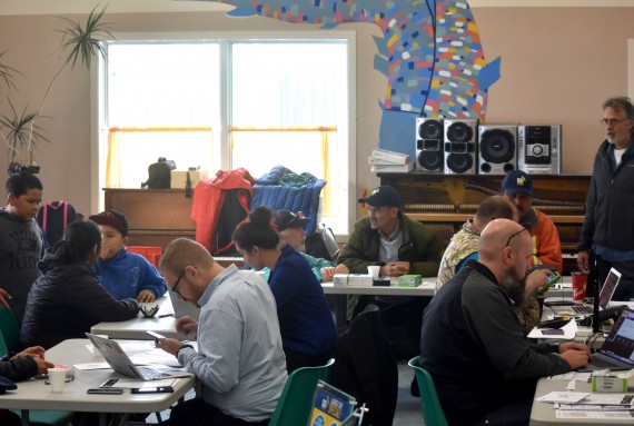 On Saturday, Sept. 22, SSi Micro launched its cell phone service in Iqaluit at the city's soup kitchen. This is the 16th Nunavut community out of 25 to join the low-fee network. By the end of the year, all communities will have this mobile service. At the end of the day, $1,475 from the day's proceeds were donated to the food centre. According to head chef Michael Lockley, that's enough for over 700 meals for needy families in Iqaluit. 
