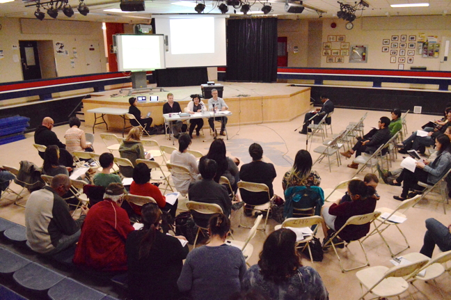 Iqaluit residents gather at Inuksuk High School in 2016 for community consultations towards a new Education Act. Two years later, the GN has launched a new consultation tour after its proposed legislation failed in 2017. (FILE PHOTO)