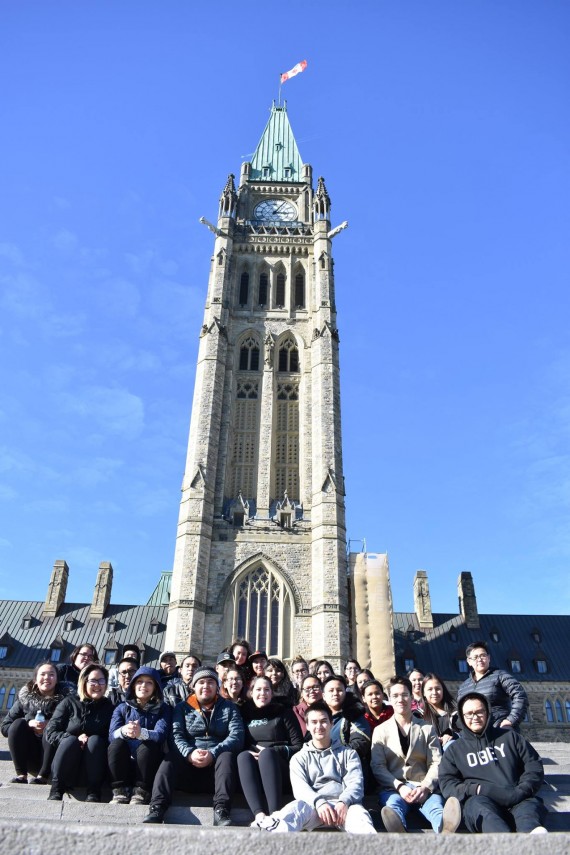 Nunavut Sivuniksavut first-year students attend Question Period at the House of Commons on Thursday, Oct. 18. They described the experience as “intriguing and thought provoking” and thanked Nunavut MP Hunter Tootoo's office for arranging their visit. (PHOTO COURTESY OF NUNAVUT SIVUNIKSAVUT)