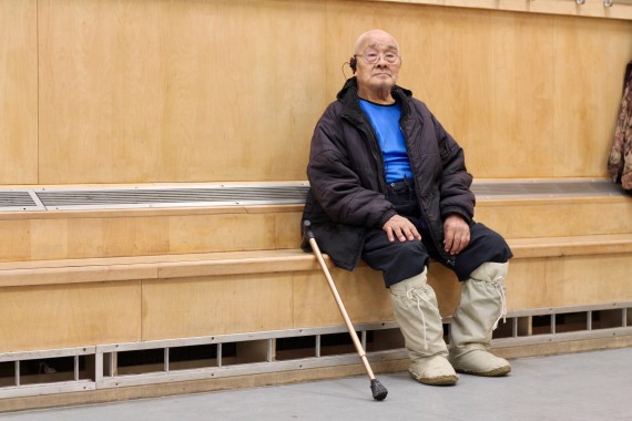 Gamailie Kilukishak, 85, wants law enforcement and mental health workers to speak with elders about community members who are at risk. (PHOTO BY BETH BROWN) 