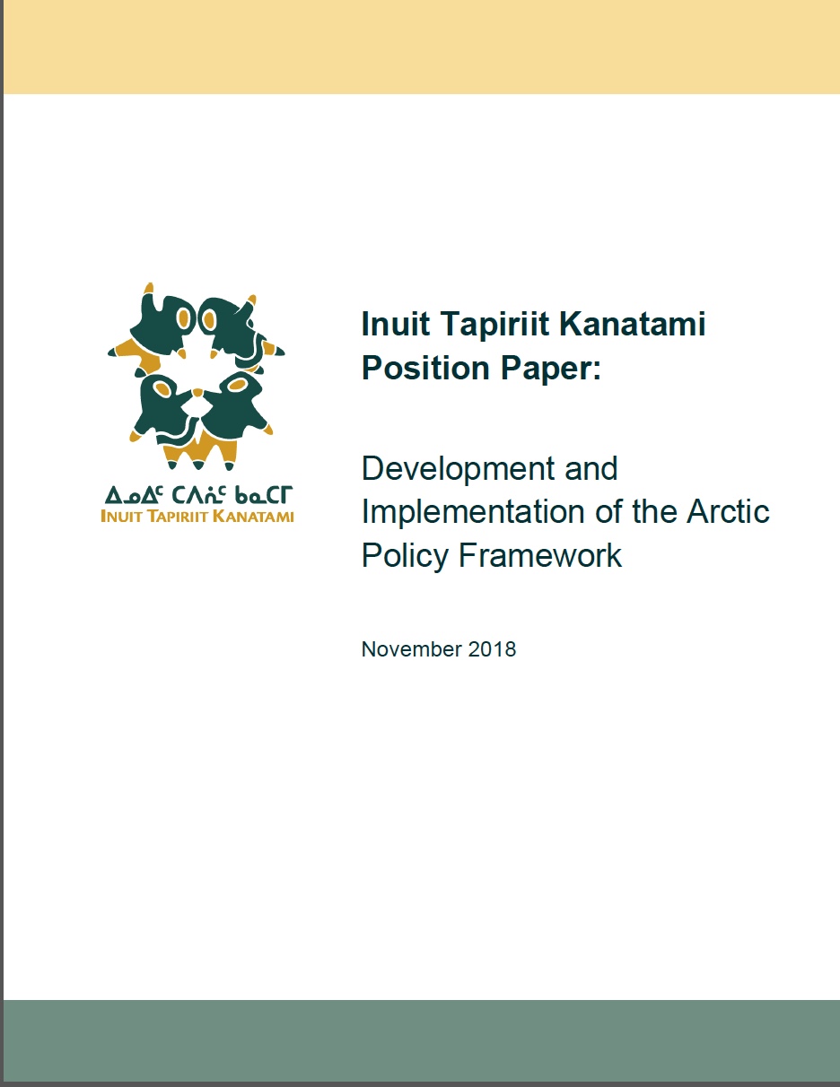 You can view the Inuit Tapiriit Kanatami report online at bit.ly/2Fn4TkK