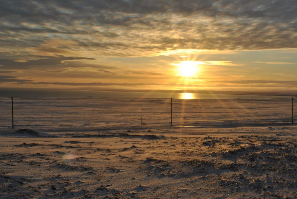 The sunset as seen from near Gjoa Haven Nunatsiaq News
