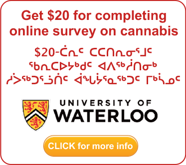 Online survey on cannabis for University of Waterloo